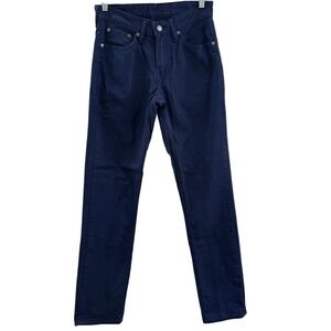 Levis 511 Slim Fit Navy Blue Pants Mens 28x32 Cotton Twill Chino Trousers
